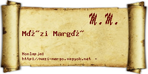 Mázi Margó névjegykártya